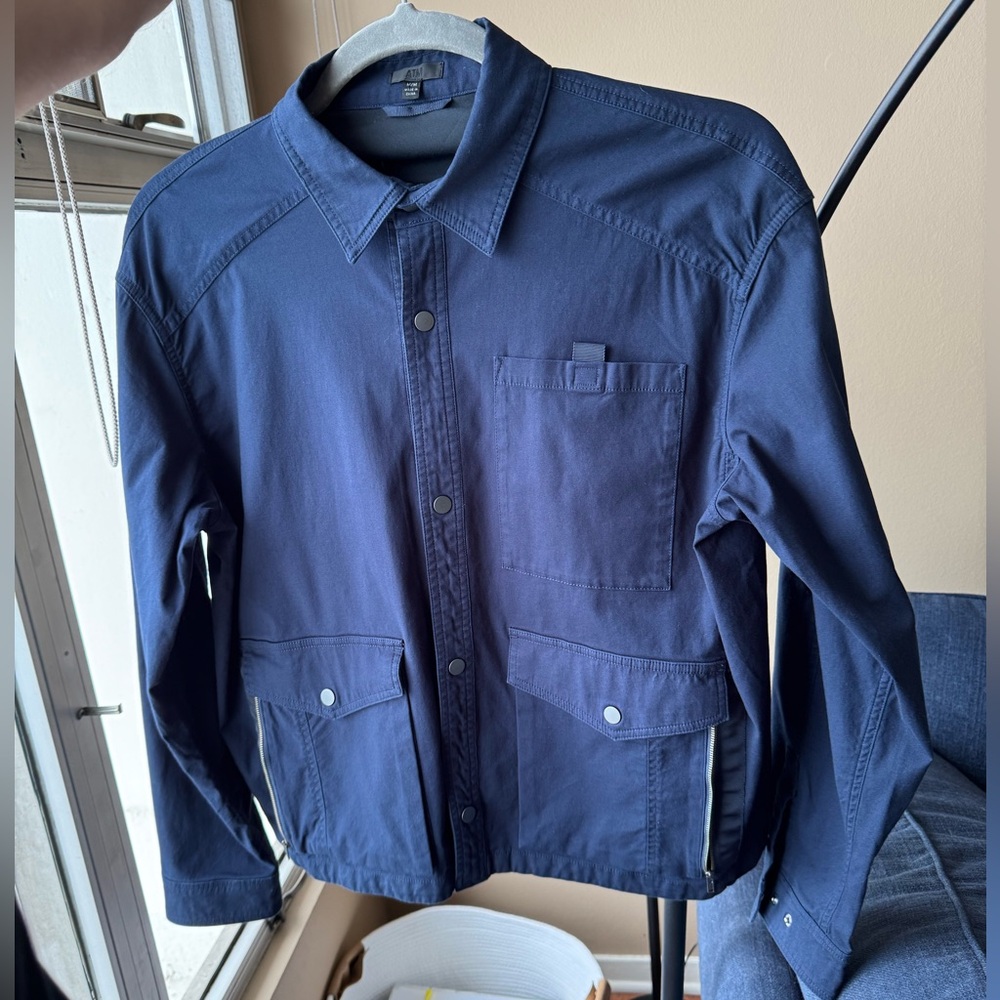 ATM Anthony Thomas Melillo Men’s Navy Blue Utility Jacket